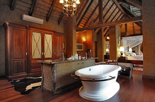 Luxury Main suite open plan bathroom Private Zindoga Villa Camp Jabulani Big 5 Kapama Private Game Reserve Greater Kruger South Africa